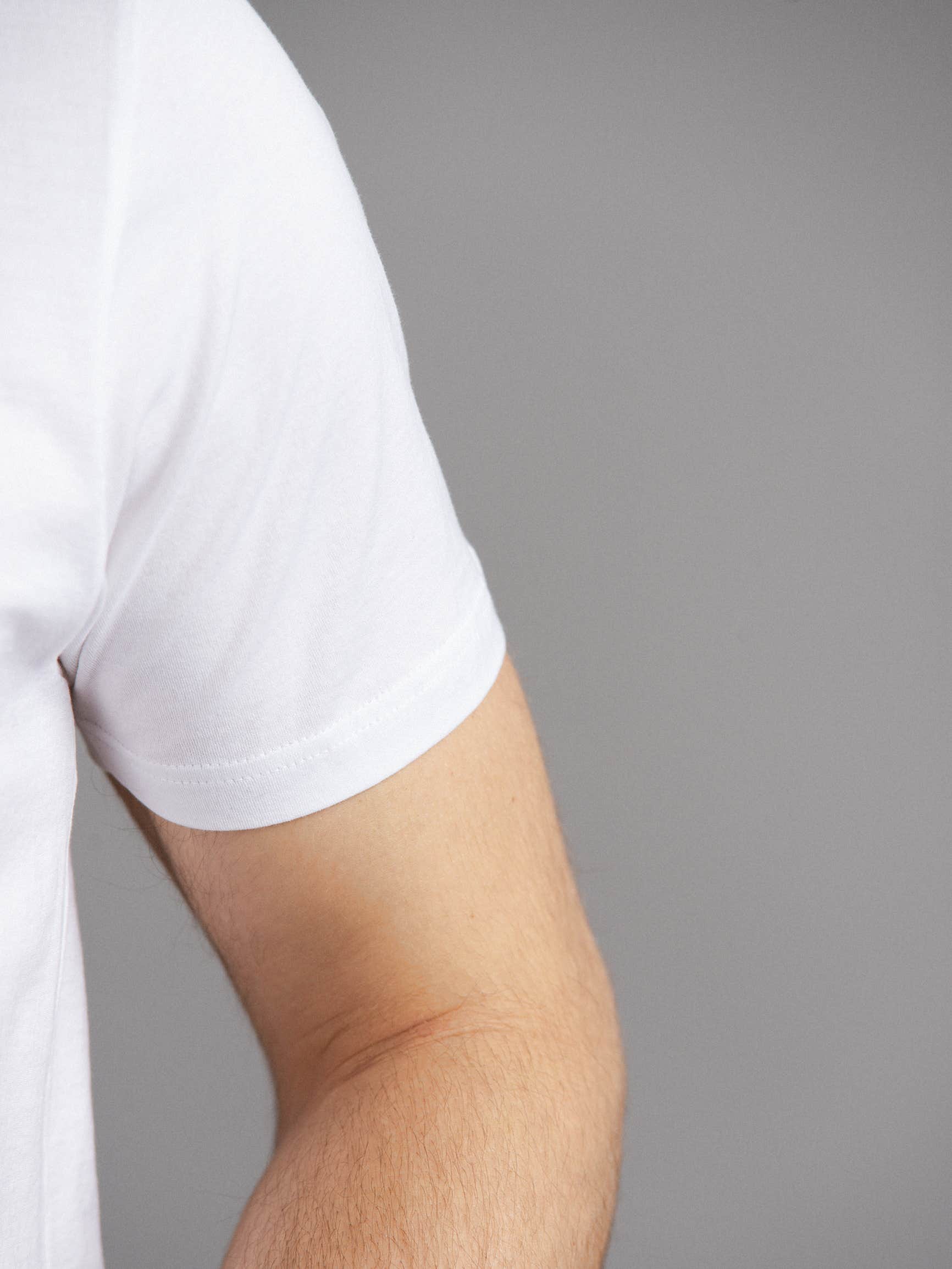 White Fine-Knit Jersey T-Shirt